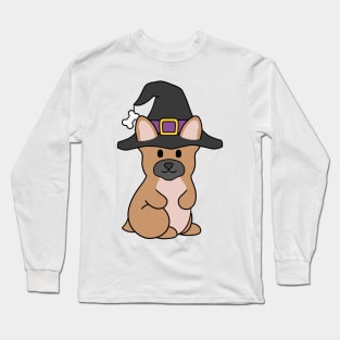 Halloween French Bulldog Brown Long Sleeve T-Shirt